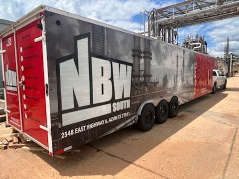 Trailer loaded with freight