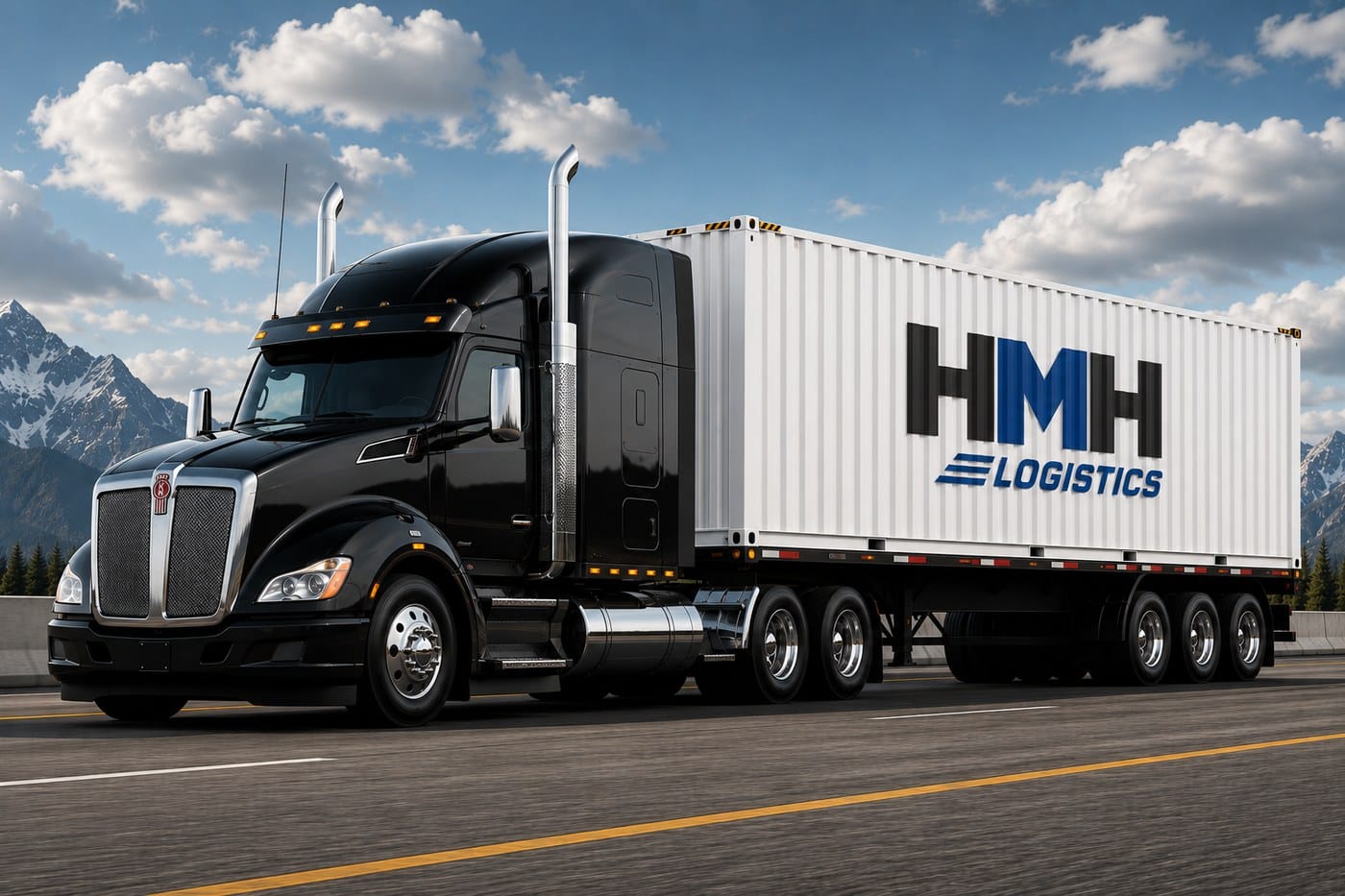 HMH Logistics semi truck on the highway
